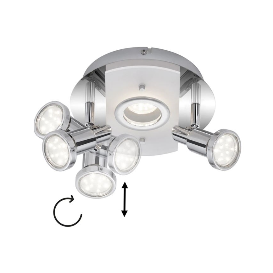 Briloner 2292-038 - SPLASH LED spotlámpa 2xGU10/3W/230V + 1xLED/5W