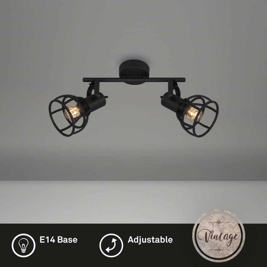 Briloner 2669-025 - Spotlámpa RETRO 2xE14/25W/230V