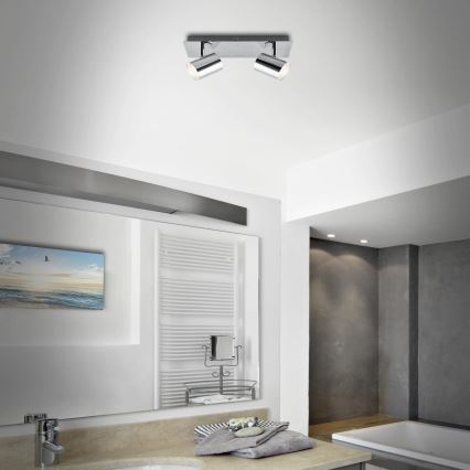 Briloner 2731-028 - BANYO fürdőszobai spotlámpa 2xGU10/5W/230V IP44 fényes króm