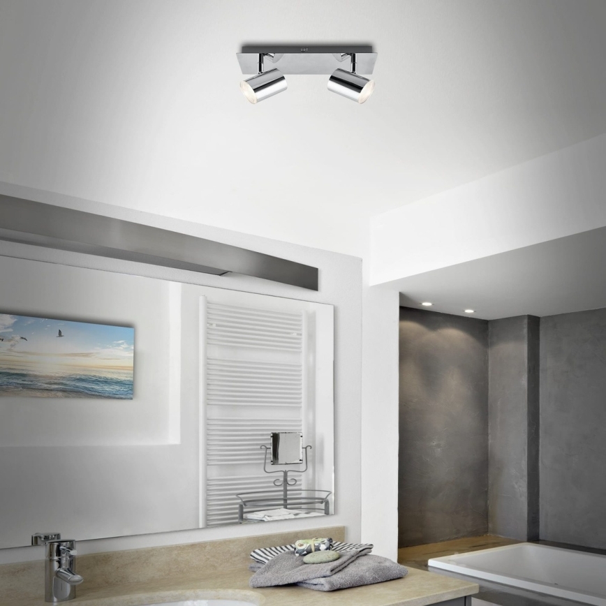 Briloner 2731-028 - BANYO fürdőszobai spotlámpa 2xGU10/5W/230V IP44 fényes króm