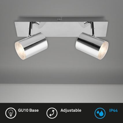 Briloner 2731-028 - BANYO fürdőszobai spotlámpa 2xGU10/5W/230V IP44 fényes króm