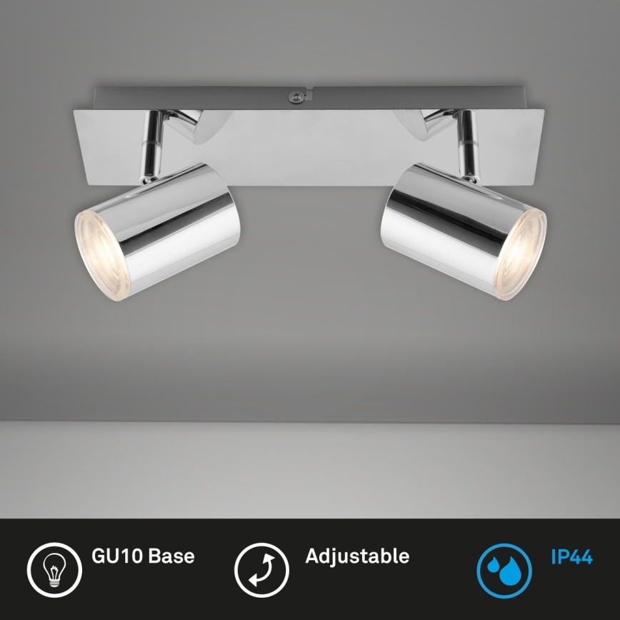 Briloner 2731-028 - BANYO fürdőszobai spotlámpa 2xGU10/5W/230V IP44 fényes króm