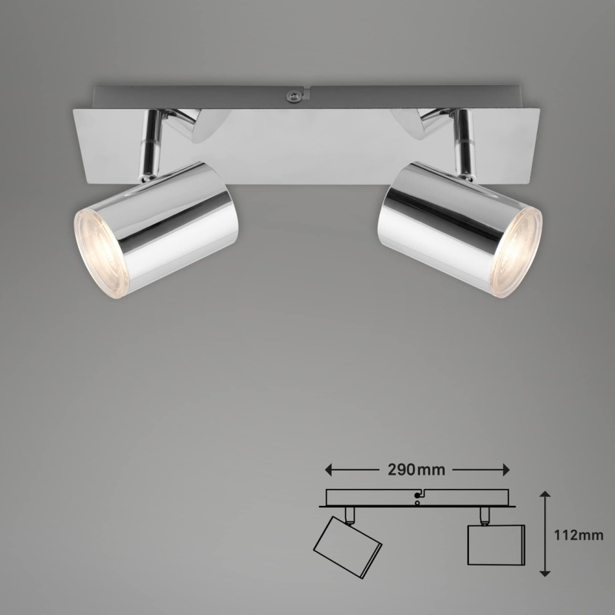 Briloner 2731-028 - BANYO fürdőszobai spotlámpa 2xGU10/5W/230V IP44 fényes króm