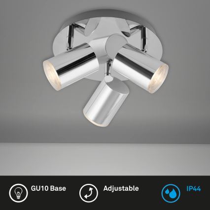 Briloner 2731-038 - CUP spotlámpatest 3xGU10/5W/230V, fényes króm