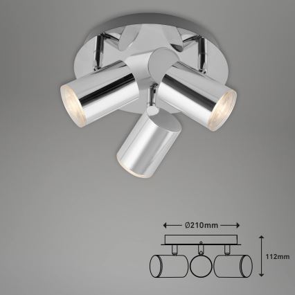 Briloner 2731-038 - CUP spotlámpatest 3xGU10/5W/230V, fényes króm
