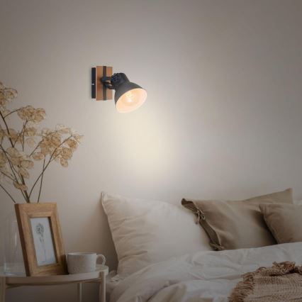 Briloner 2742-015 - Fali spotlámpa RETRO 1xE27/25W/230V fekete