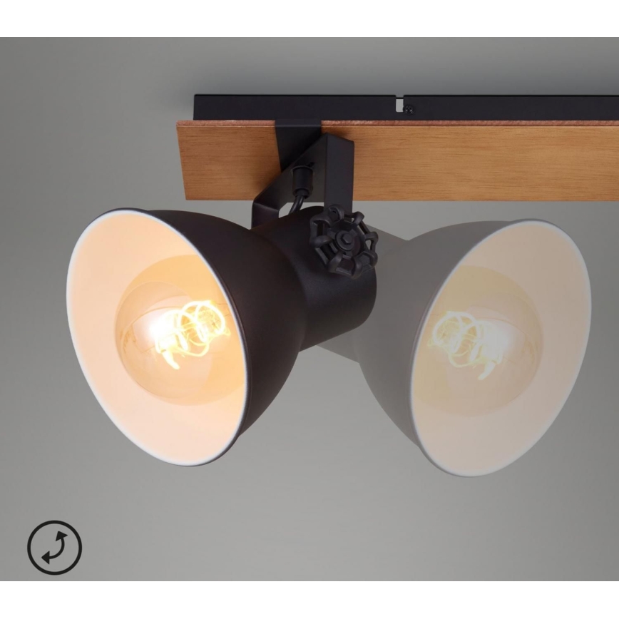 Briloner 2742-025 - spotlámpa SPOTLIGHT 2xE27/40W/230V fekete/barna