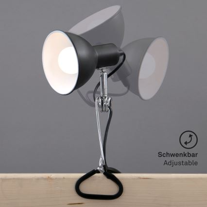 Briloner 2790-015 - FIX csíptetős lámpa 1xE14/8W/230V fekete/fényes króm