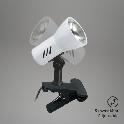 Briloner 2794/016P - Csíptetős lámpa 1xE14/40W/230V fekete/fehér