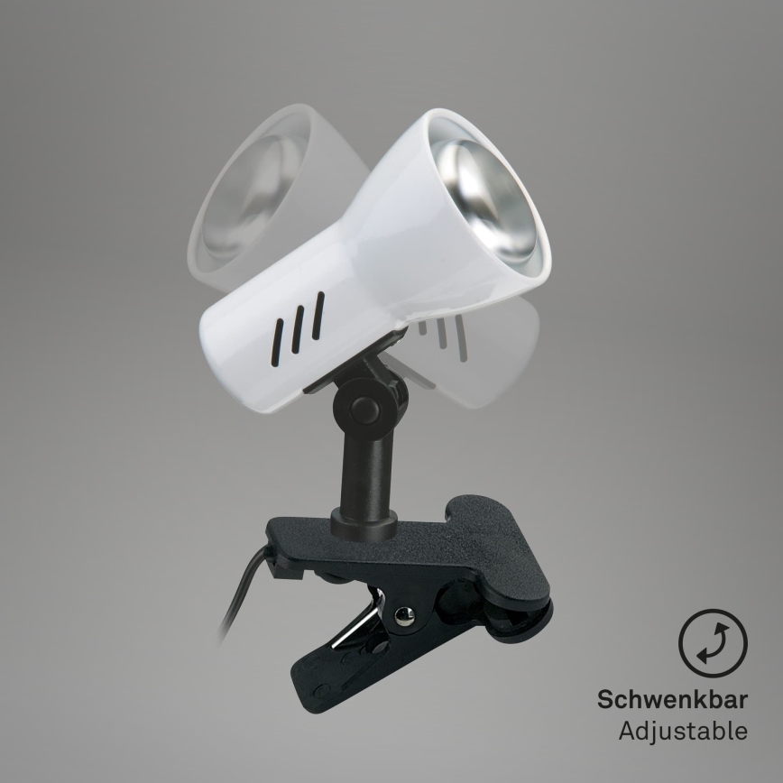 Briloner 2794/016P - Csíptetős lámpa 1xE14/40W/230V fekete/fehér