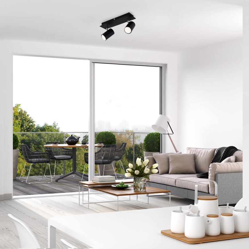 Briloner 2857-025 - Spotlámpa SPOT 2xGU10/40W/230V fekete