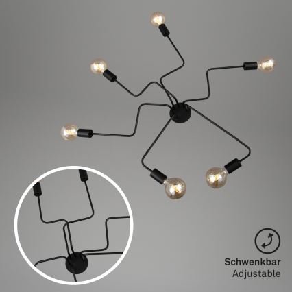 Briloner 2887-065 - Felületre szerelhető csillár FARETTO 6xE27/60W/230V