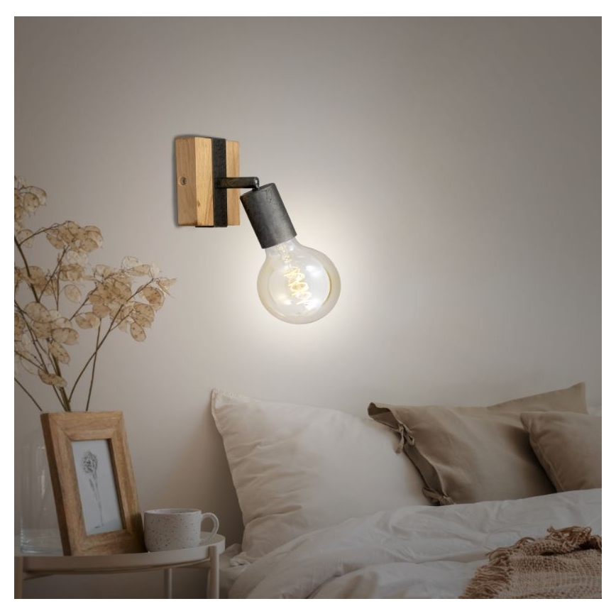 Briloner 2900-011 - Fali spotlámpa WOOD BASIC 1xE27/25W/230V