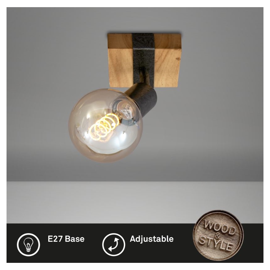 Briloner 2900-011 - Fali spotlámpa WOOD BASIC 1xE27/25W/230V
