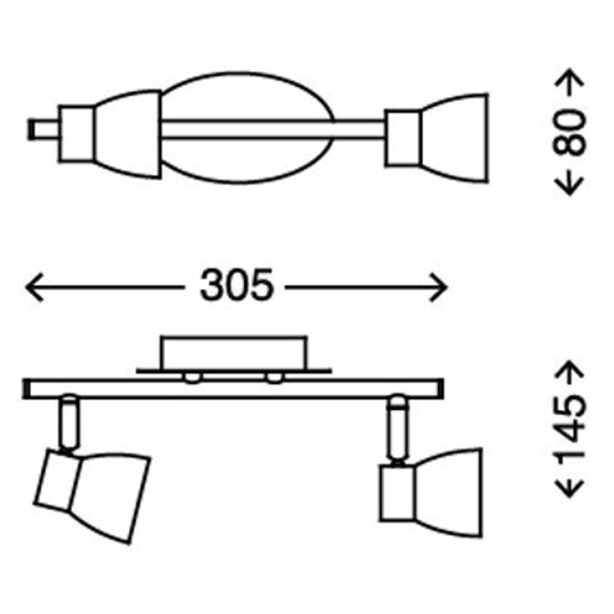 Briloner 2914-022 - LED Spotlámpa 2xGU10/3W/230V 3000K
