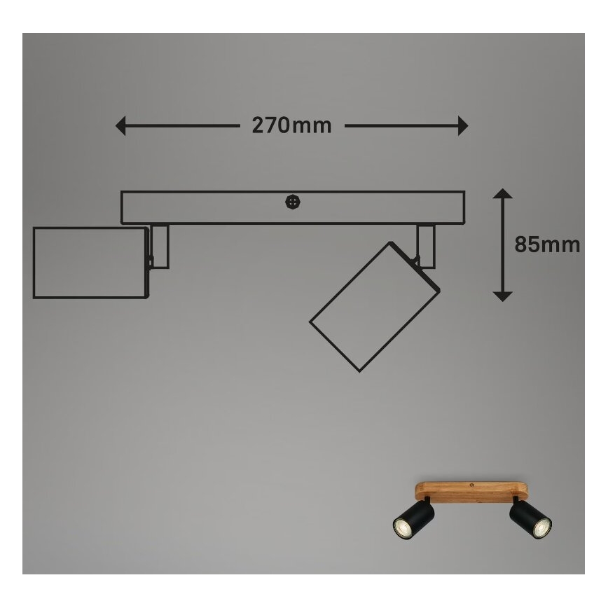 Briloner 2922-025 - Spotlámpa SPOT 2xGU10/9W/230V