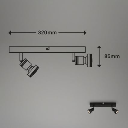 Briloner 2926-025 - LED spotlámpa 2xGU10/4,9W/230V