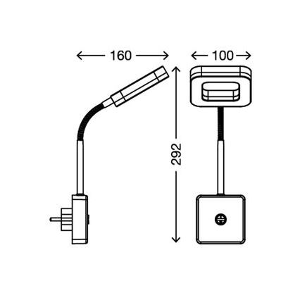 Briloner - 2962-016P - LED Fali lámpa konnektoros CLIP LED/4,5W/230V