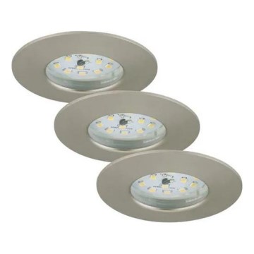 Briloner - 3 darabos készlet dimmelhető fürdőszobai beépíthető LED lámpa LED/5,5W/230V IP44