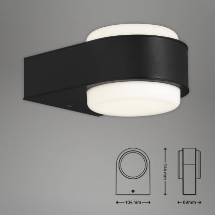 Briloner 3035-015 - LED kültéri fali lámpa HANAU LED/6,5W/230V IP44 fekete