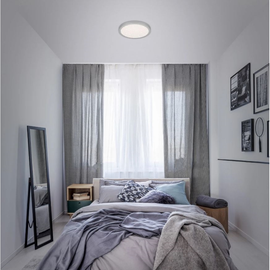 Briloner 3048-014 - LED Mennyezeti lámpa RUNA LED/18W/230V ezüst