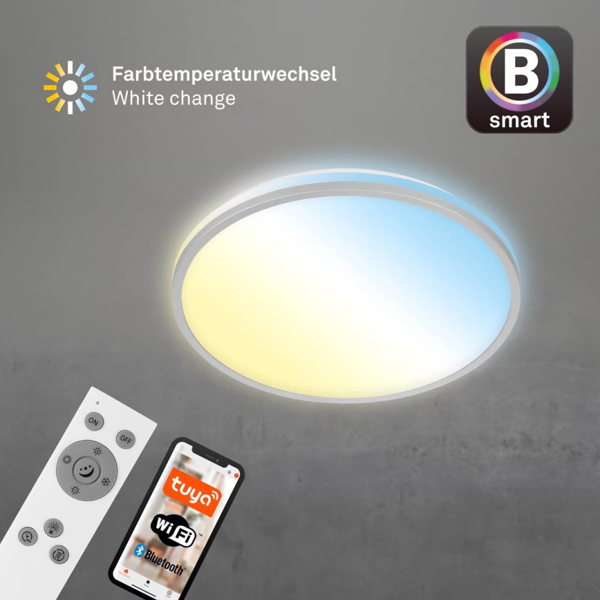 Briloner 3064-014 - IVY LED dimmelhető mennyezeti lámpa LED/24W/230V Tuya Wi‑Fi, Ø 33,3 cm + távirányító