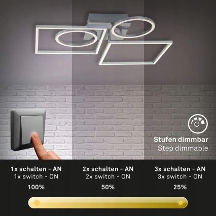 Briloner 3135-018 - LED Dimmelhető mennyezeti lámpa FRAME LED/43,8W/230V 3000K