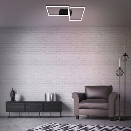 Briloner 3149-018 - LED Dimmelhető felületre szerelhető csillár FRAME 2xLED/15W/230V + távirányító