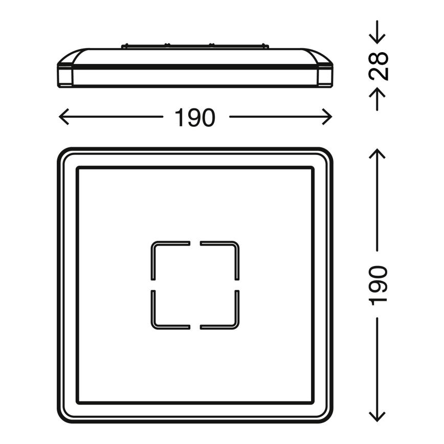 Briloner 3174-015 - LED Mennyezeti lámpa FREE LED/12W/230V 19x19 cm