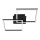 Briloner 3210-015 - LED dimmelhető mennyezeti lámpa FRAME 2xLED/11W/230V fekete