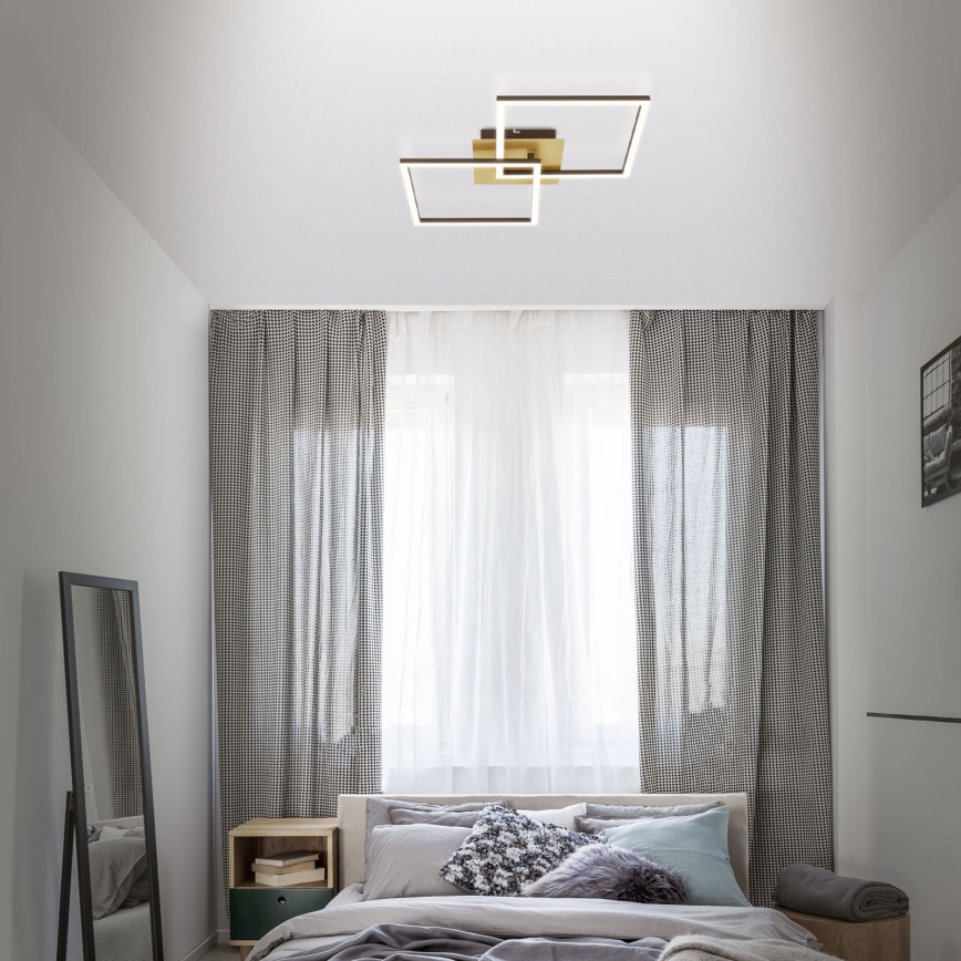 Briloner 3210-017 - LED dimmelhető mennyezeti lámpa FRAME 2xLED/11W/230V arany