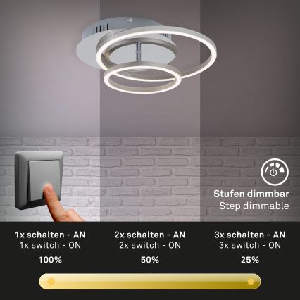 Briloner 3222-018 - LED Dimmelhető mennyezeti lámpa FRAMES LED/30W/230V