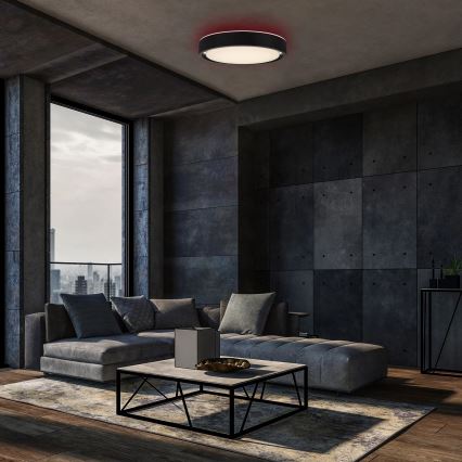 Briloner 3227-015 - LED RGB dimmelhető mennyezeti lámpa érzékelővel TALENA LED/24W/230V fekete + távirányító