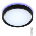 Briloner 3227-015 - LED RGB dimmelhető mennyezeti lámpa érzékelővel TALENA LED/24W/230V fekete + távirányító