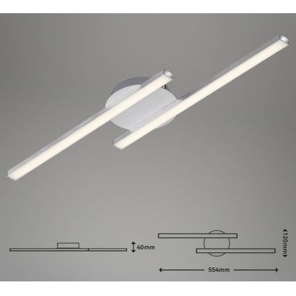 Briloner 3257-029 - LED Felületre szerelhető csillár GO 2xLED/6W/230V
