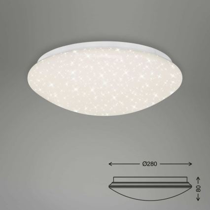 Briloner 3373-016 - LED dimmelhető mennyezeti lámpa STARRY LED/15W/230V 3000-6500K átm. 28 cm fehér + távirányító