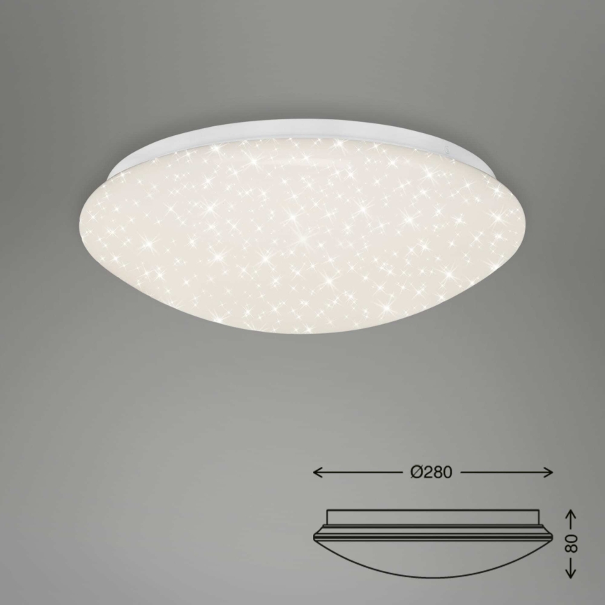 Briloner 3373-016 - LED dimmelhető mennyezeti lámpa STARRY LED/15W/230V 3000-6500K átm. 28 cm fehér + távirányító