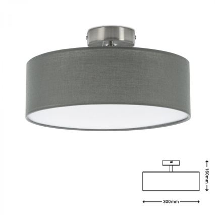 Briloner 3375-024 - Mennyezeti lámpa 1xE27/40W/230V átm. 30 cm szürke