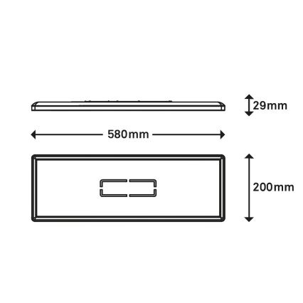 Briloner 3394-015 - LED Mennyezeti lámpa FREE LED/22W/230V 58x20 cm