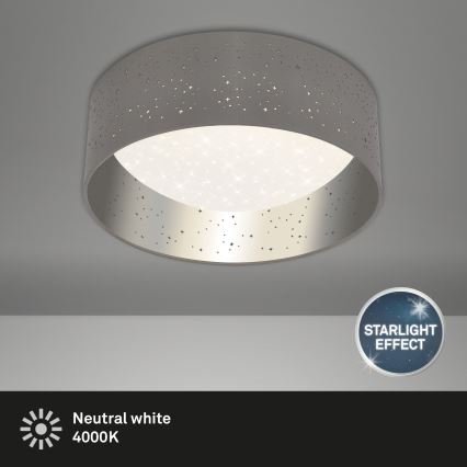 Briloner 3482014 - LED mennyezeti lámpa MAILA STARRY LED/12W/230V szürke/ezüst