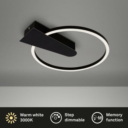 Briloner 3542-015 - LED dimmelhető mennyezeti lámpa NICO LED/12W/230V fekete