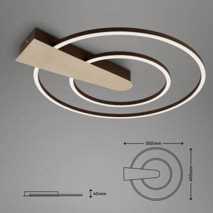 Briloner 3543-017 - LED Dimmelhető mennyezeti lámpa NICO LED/25W/230V arany