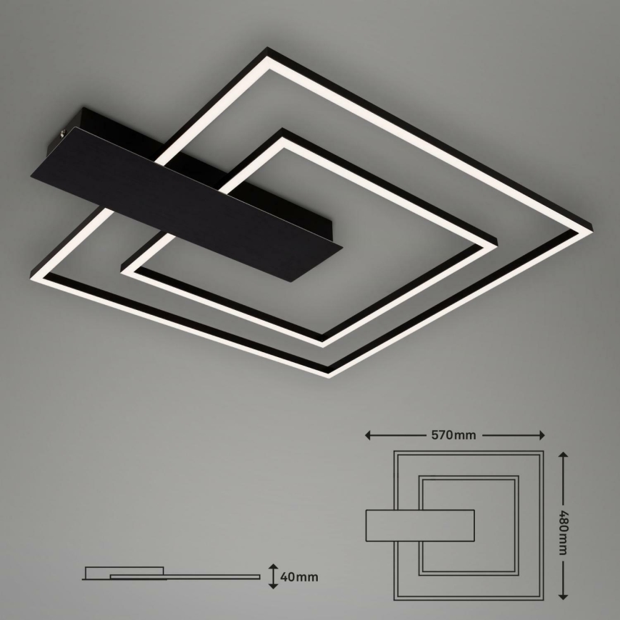 Briloner 3545-015 - LED Dimmelhető mennyezeti lámpa NICO LED/25W/230V fekete