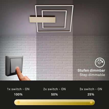 Briloner 3545-017 - LED Dimmelhető mennyezeti lámpa NICO LED/25W/230V arany