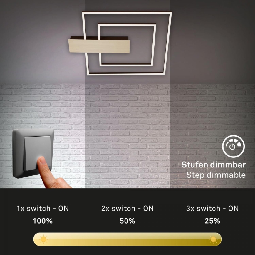 Briloner 3545-017 - LED Dimmelhető mennyezeti lámpa NICO LED/25W/230V arany