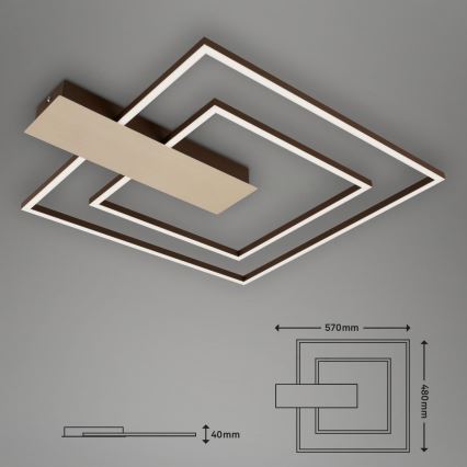 Briloner 3545-017 - LED Dimmelhető mennyezeti lámpa NICO LED/25W/230V arany