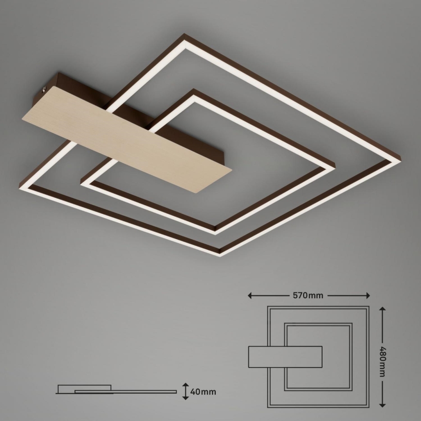 Briloner 3545-017 - LED Dimmelhető mennyezeti lámpa NICO LED/25W/230V arany