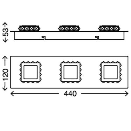 Briloner 3549-038 - LED Mennyezeti lámpa NOBLE 3xLED/5W/230V