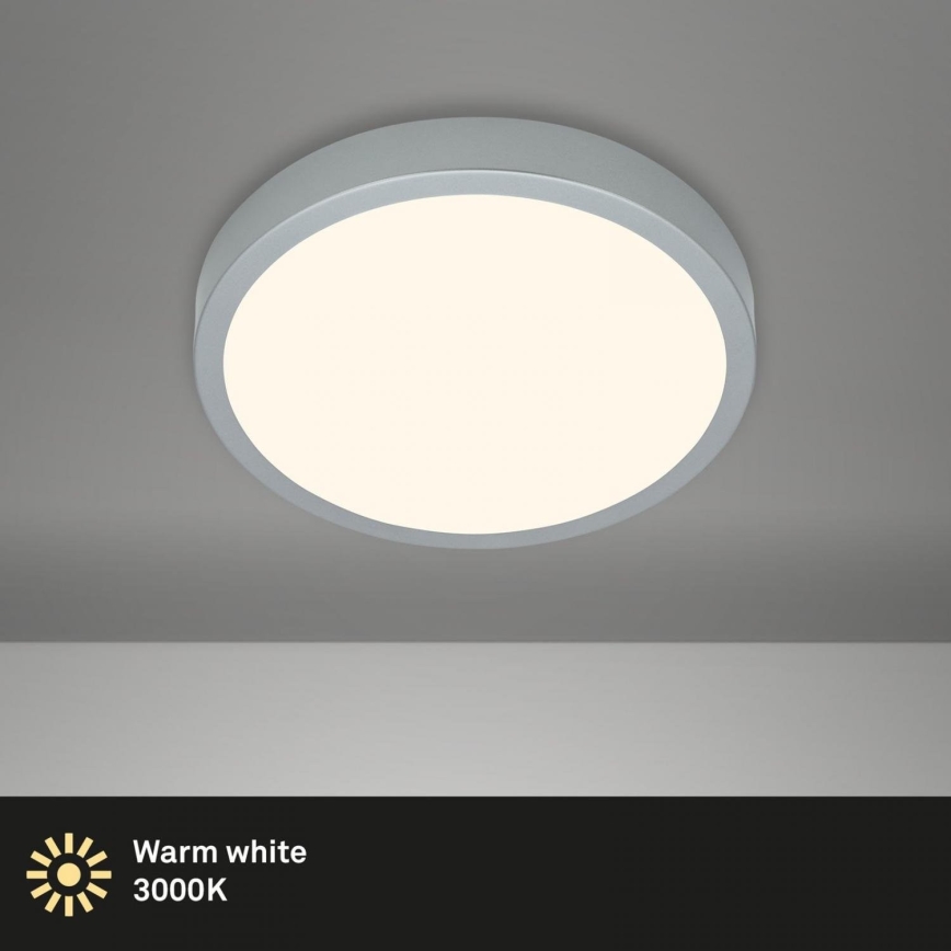 Briloner 3700-014 - LED Mennyezeti lámpa RUNA LED/16W/230V 3000K átm. 28 cm ezüst