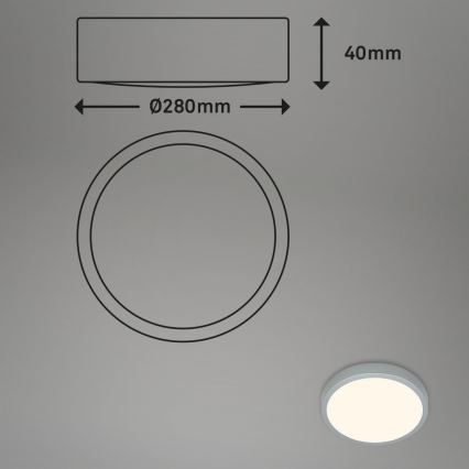Briloner 3700-014 - LED Mennyezeti lámpa RUNA LED/16W/230V 3000K átm. 28 cm ezüst